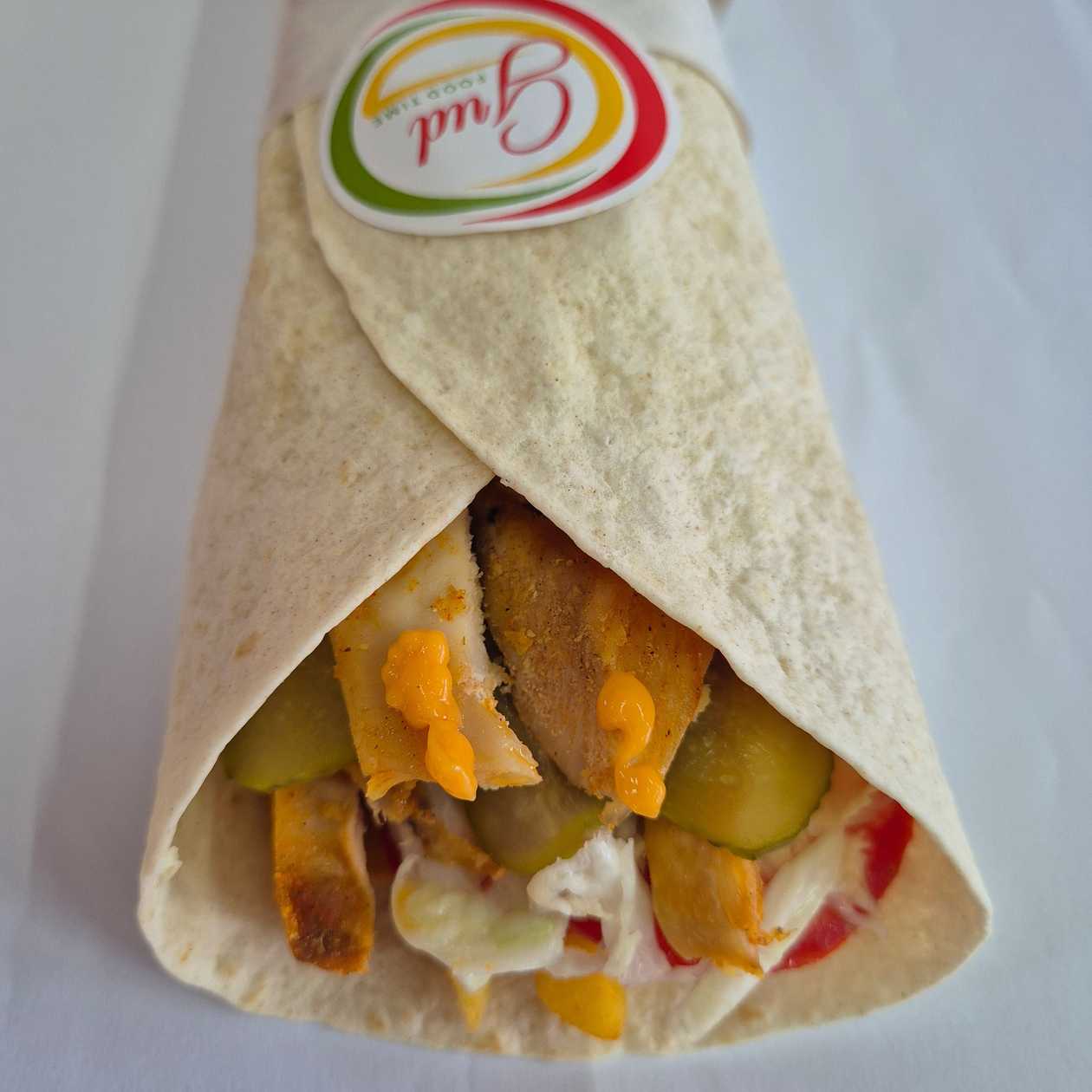 Large Chicken Shawarma on a Flatbread