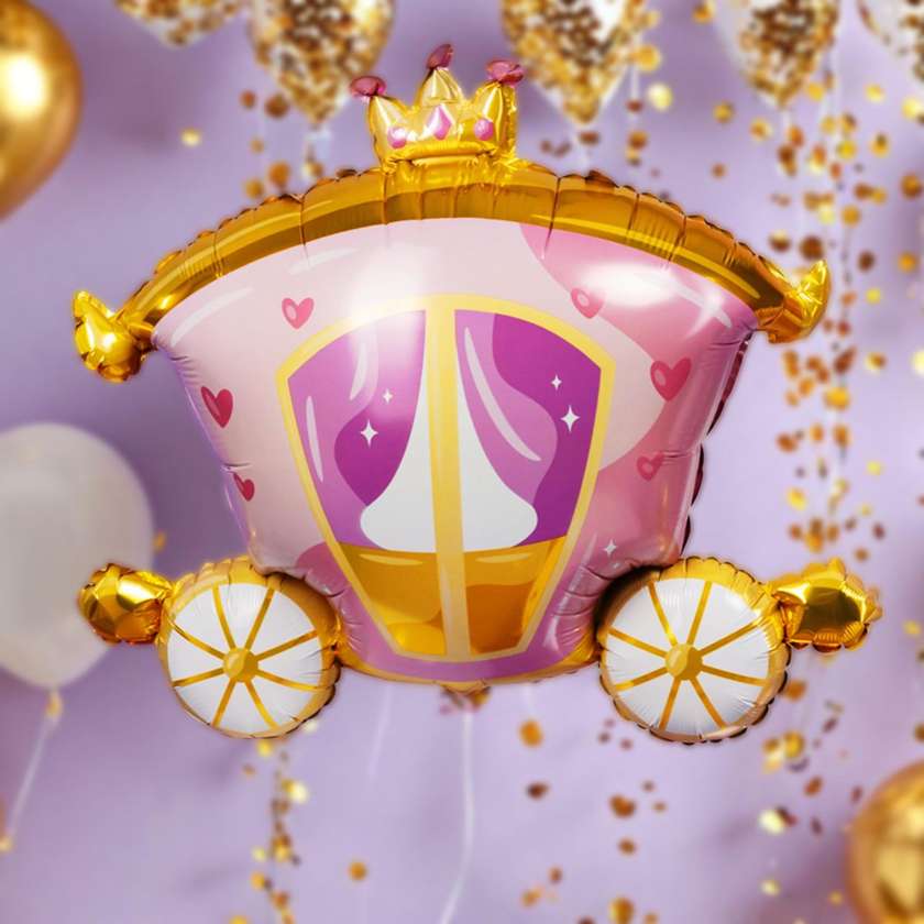 Foil balloon with helium "Carriage" 1pc (66x49cm)