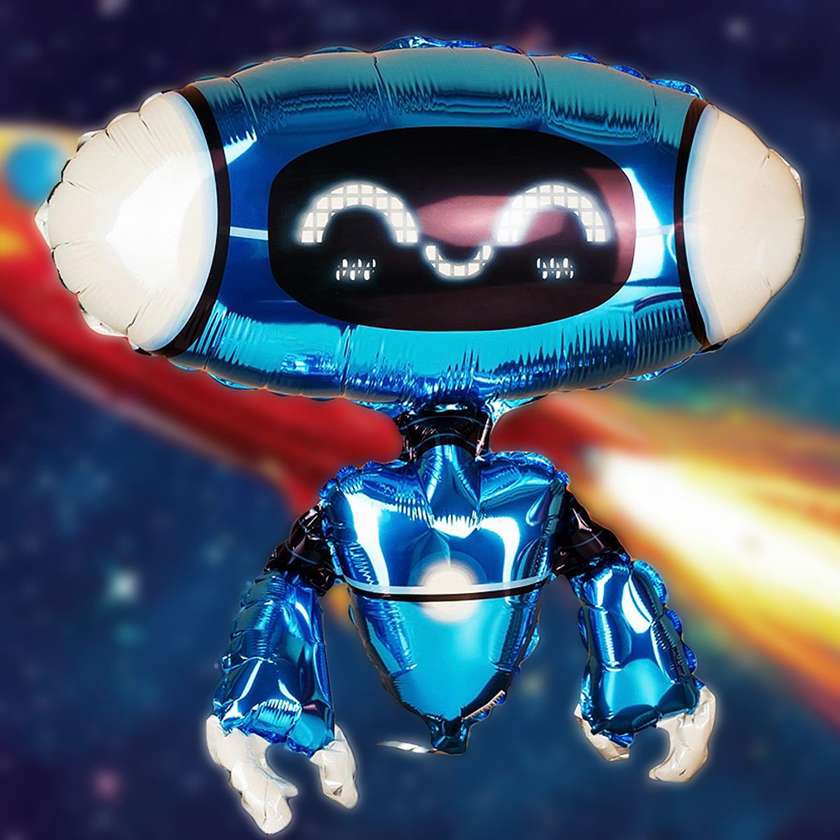 Foil balloon with helium "Robot" 1pc (59x54cm)(131)