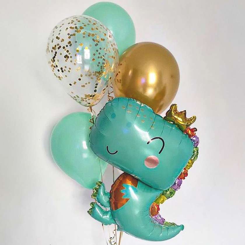 Set of balloons with helium dinosaur (5 pcs)(76)