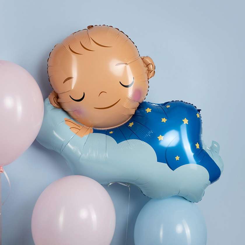 Foil balloon with helium "Child on a cloud" 1pc (87x57cm)(120)