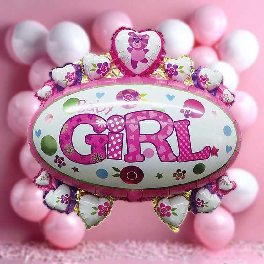 Foil balloon with helium (53x48cm) "GIrl" (1pcs) (7)