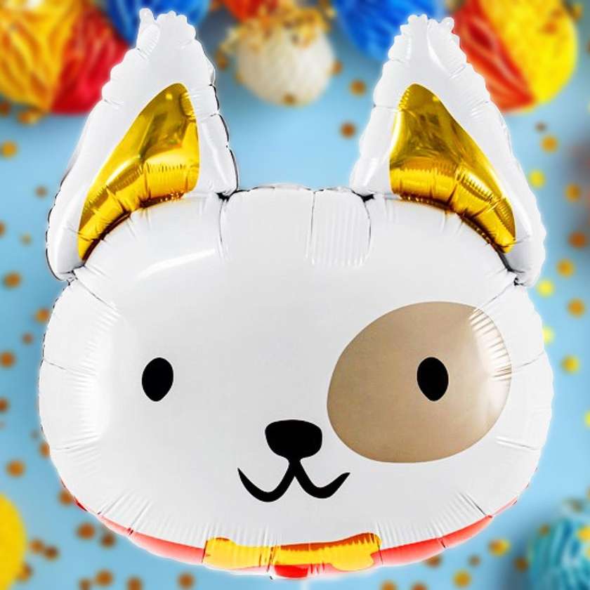 Foil balloon with helium "Dog" 1pc (47x40cm), pink(153)