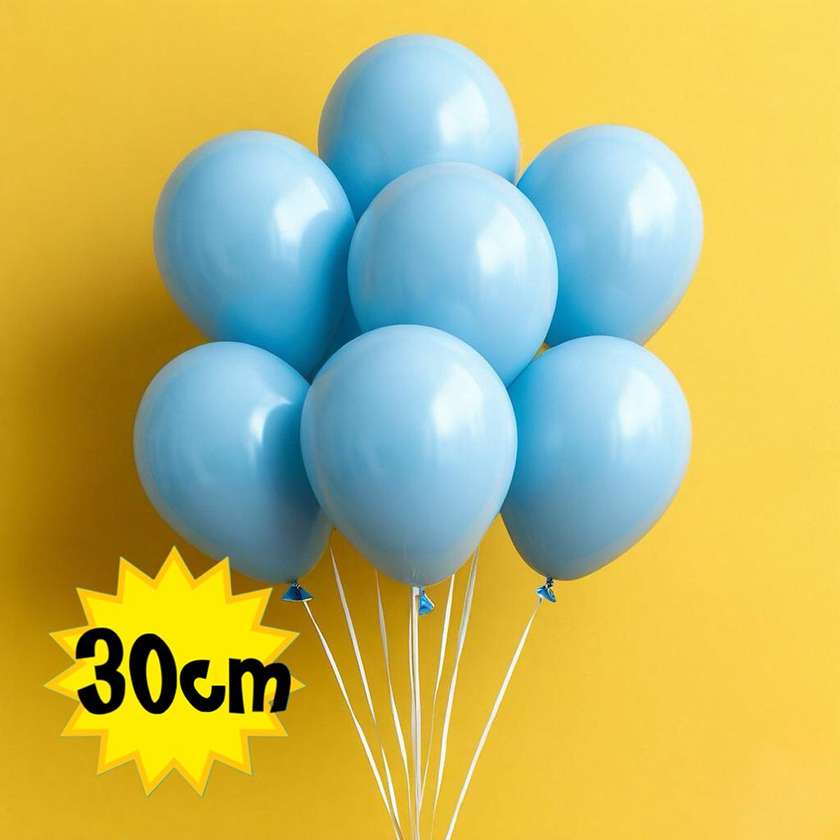 Balloons with helium 30 cm (1pc) light blue