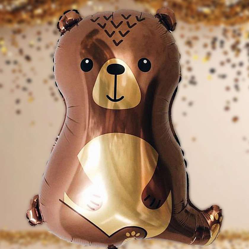 Foil balloon with helium "Bear" 1pc (50x40cm)(116)