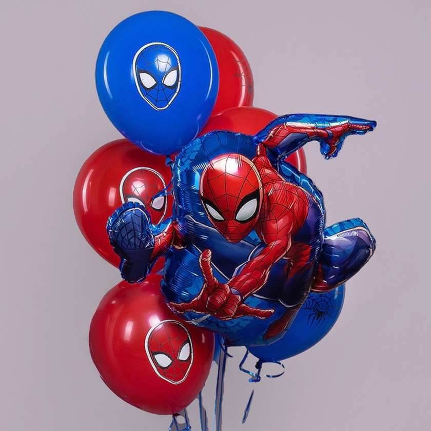 Set of balloons with helium Spider man (9 pcs)(143)