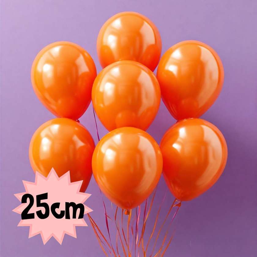 Balloons with helium 25cm (1pc) Color Orange