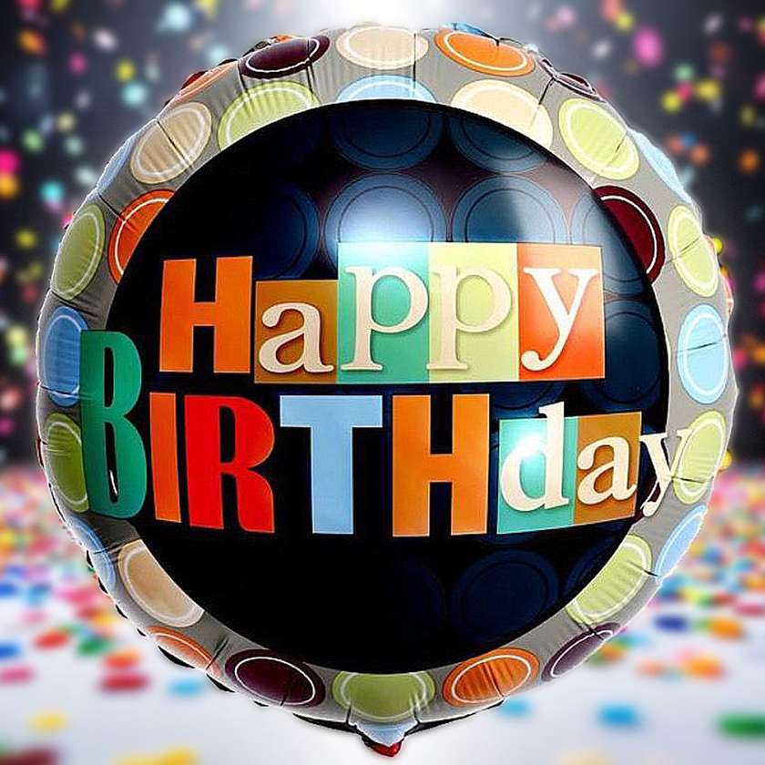 Foil balloon with helium (41cm) Happy Birthday (1pc)(23)