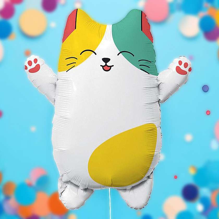 Foil balloon with helium "Cat" 1pc (61x59cm)(111)