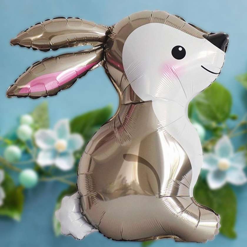 Foil balloon with helium "Rabbit" 1pc (66x60cm)(122)