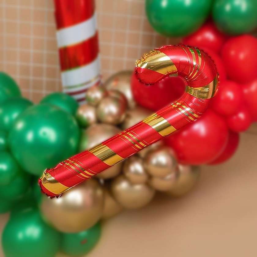 Foil balloon Candy Cane 1pc (66*27cm) red(47)