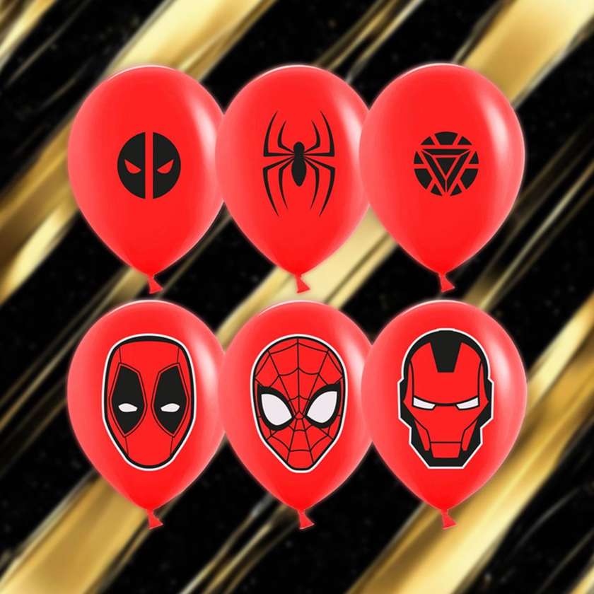 Balloons with helium Marvel 30 cm (1pc) red