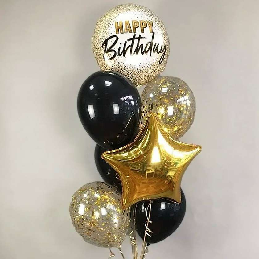 Set of balloons with helium Happy Birthday (7pcs)(38)