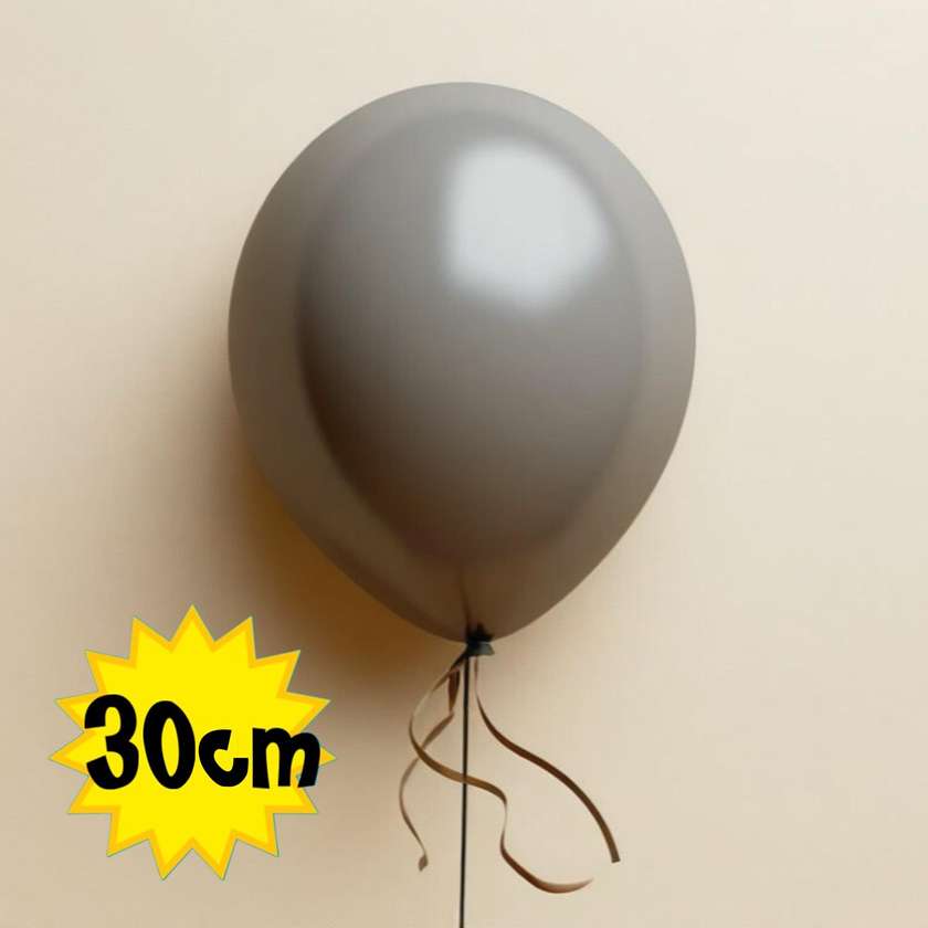 Balloons with helium 30 cm (1pc), cappuccino color