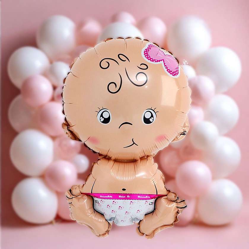 Foil balloon with helium (41cm) "Baby Girl" (1pcs) (3)