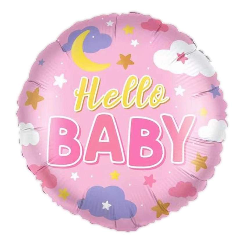 Foil balloon with helium Hello Baby (41cm) 1pc (37)
