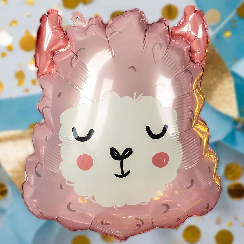 Foil balloon with helium "Lama" 1pc (44x39cm)