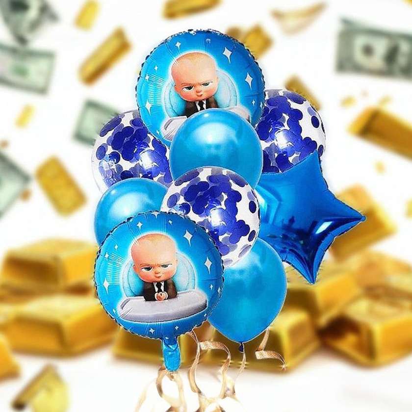 Set of balloons with helium "The Boss Baby" (9pcs)(14)