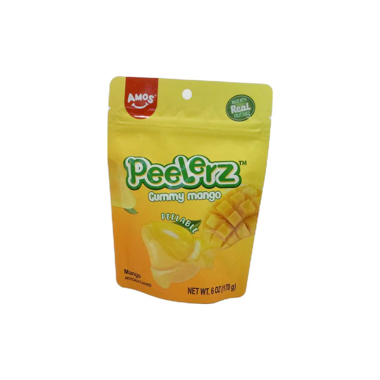 Želejkonfektes Amos Peelerz ar mango garšu 65g.