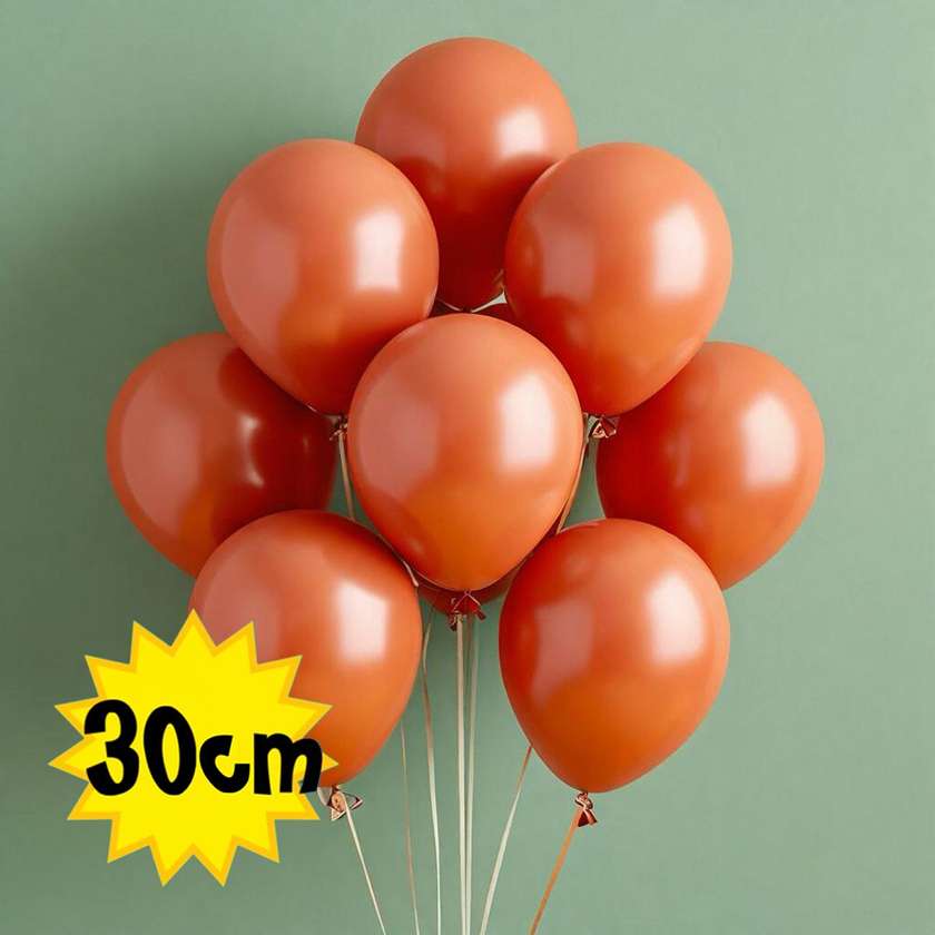 Balloons with helium 30 cm (1pc) light brick color