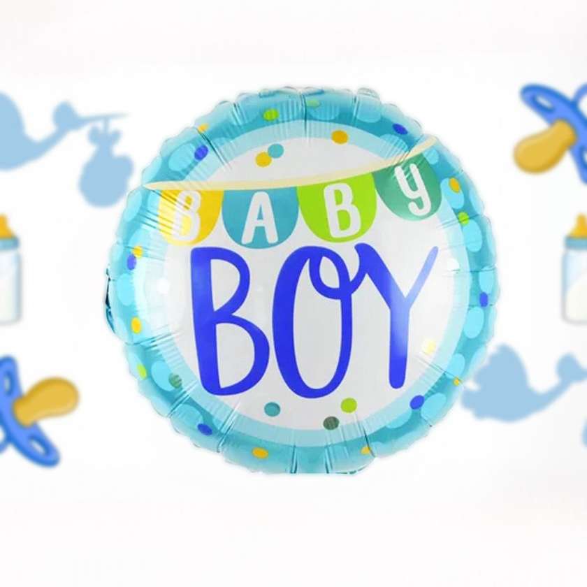 Foil balloon with helium (41cm) "Baby Boy" (1pcs) (10)