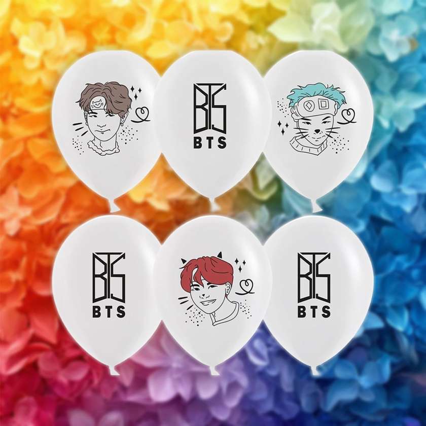 Balloons with helium Bts K-Pop 30 cm (3pcs) white