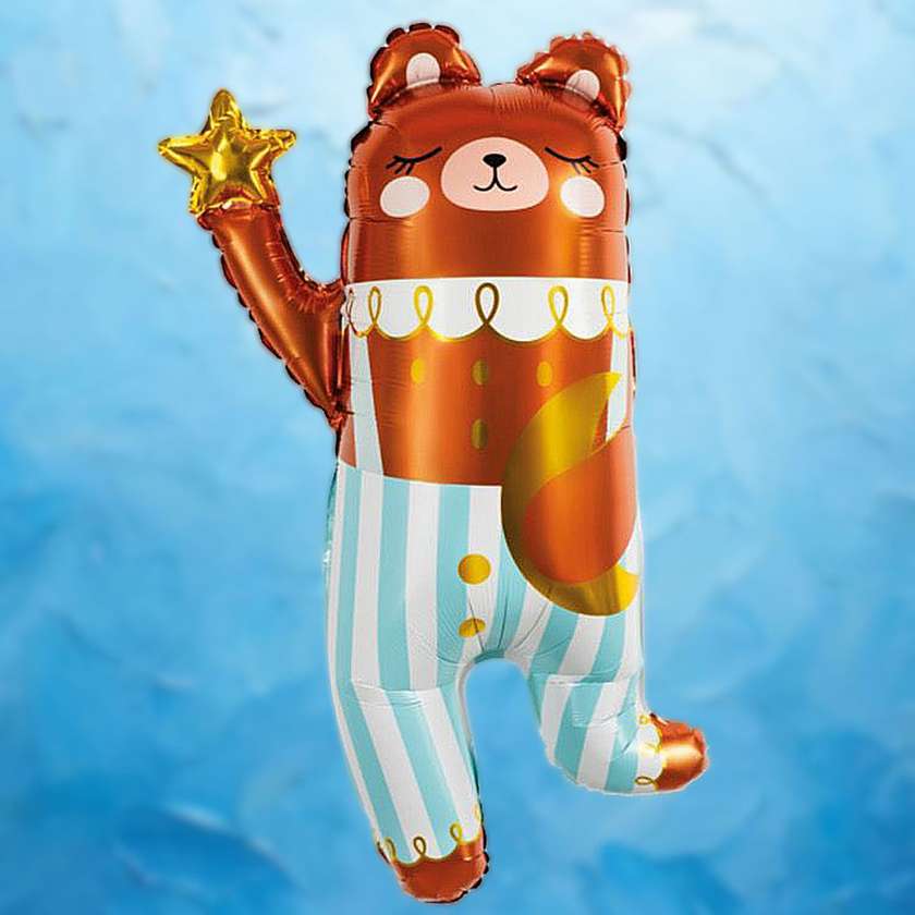 Foil balloon with helium "Bear" 1pc (79x53cm)(104)