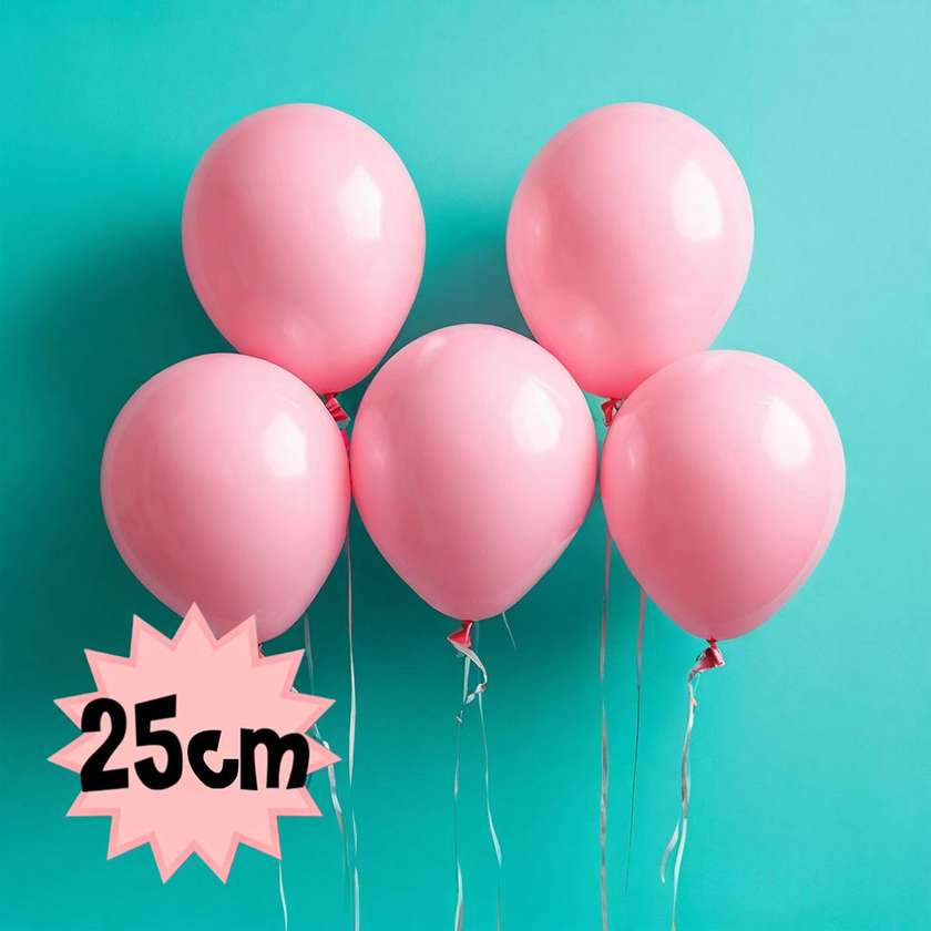 Balloons with helium 25cm (1pc) Color Pink