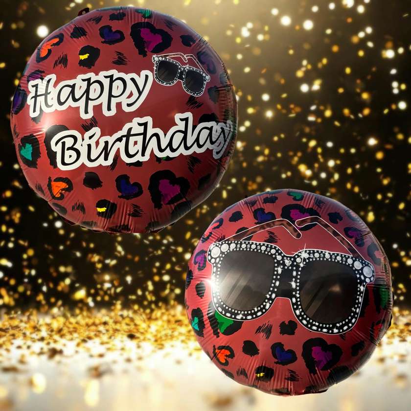 Foil balloon with helium (41cm) Happy Birthday (1pc)(21)