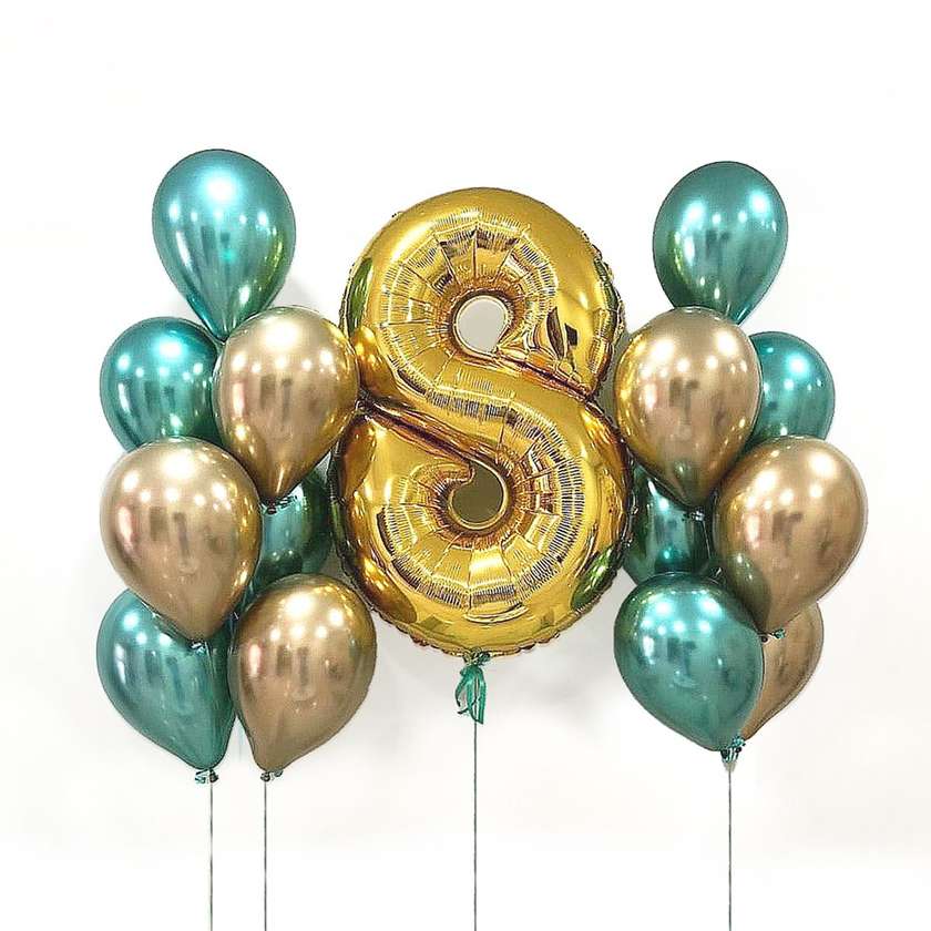 Set of balloons with helium (15pcs)(47)