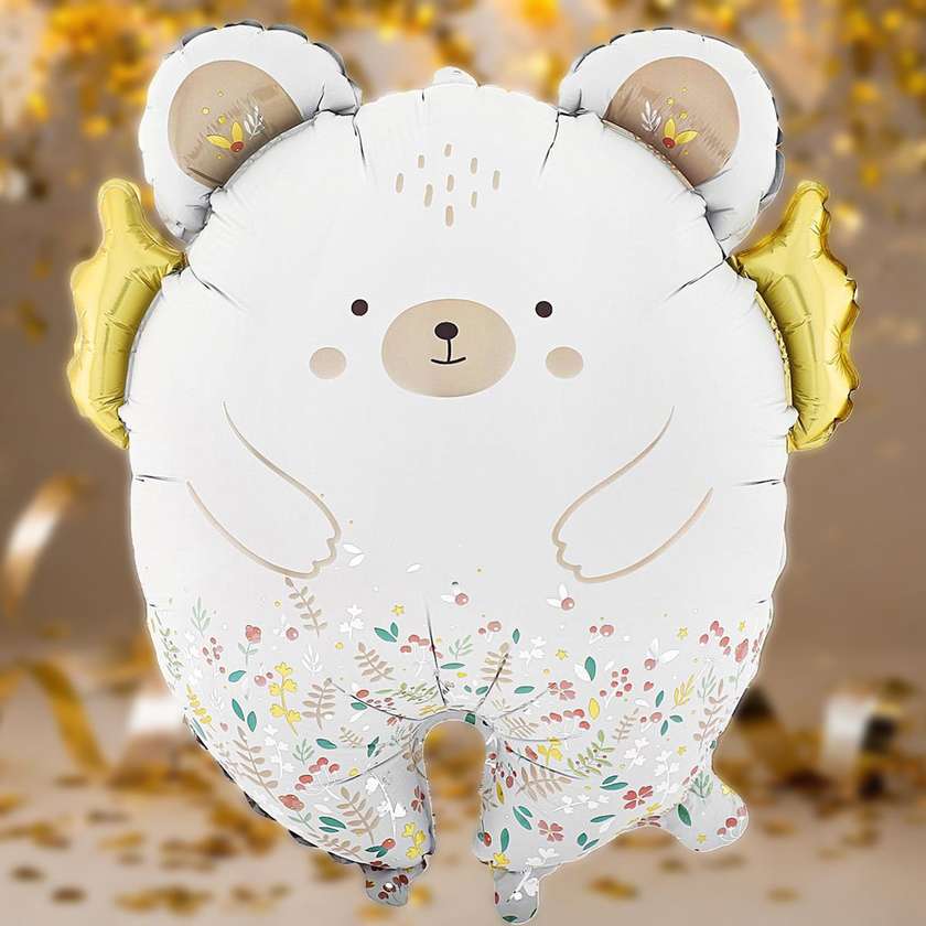 Foil balloon with helium "Bear with wings" 1pc (51x49cm)(118)