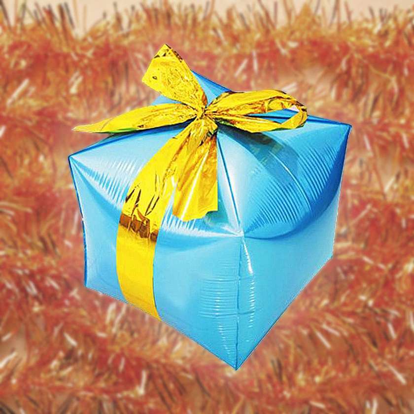 Foil balloon with helium gift box 1pc (44*22cm) blue(7)