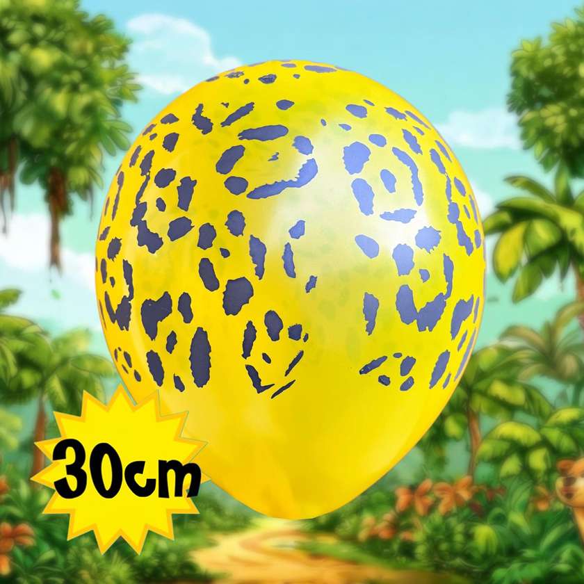 Balloons with helium 30 cm (1pc), tiger cub, orange