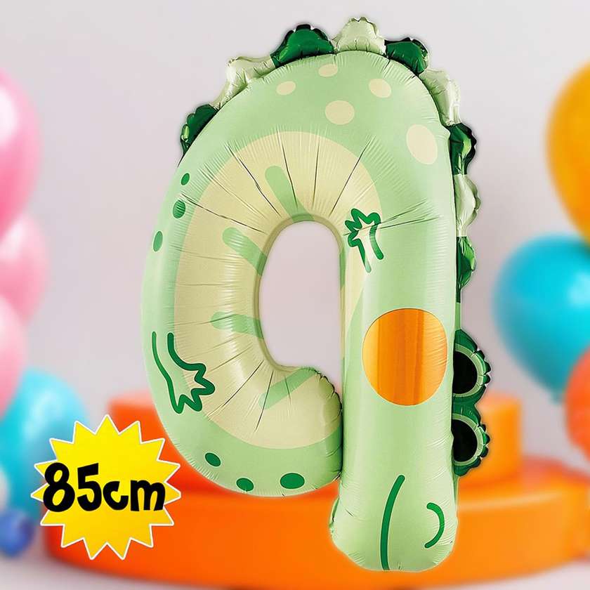 Foil balloon with helium number "4" 85cm, dragon - snake