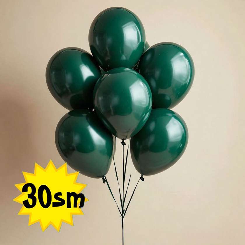 Balloons with helium 30 cm (1pc) Dark Green