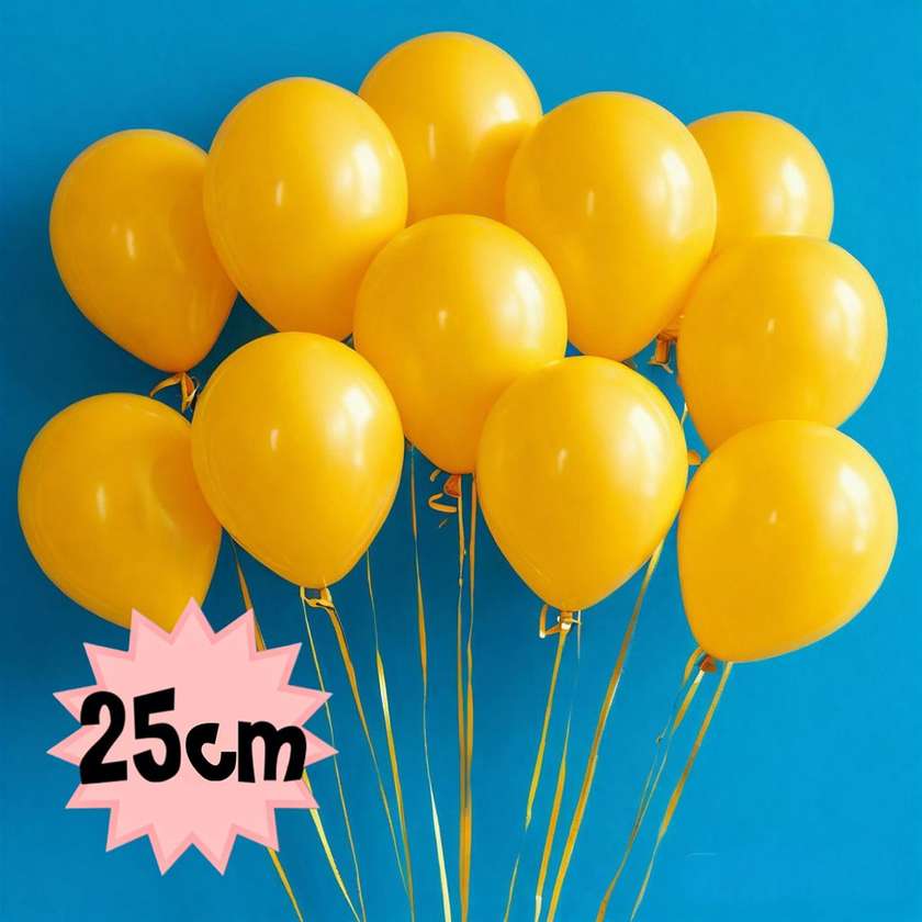 Balloons with helium 25cm (1pc) Yellow