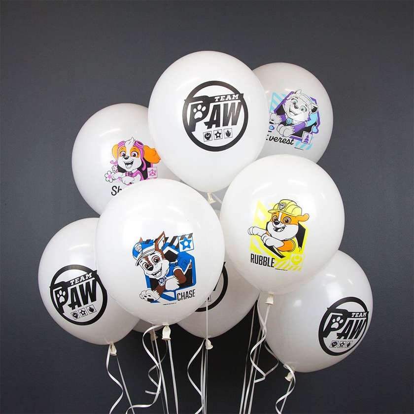 Balloons with helium Paw Patrol 30 cm (3pcs) white