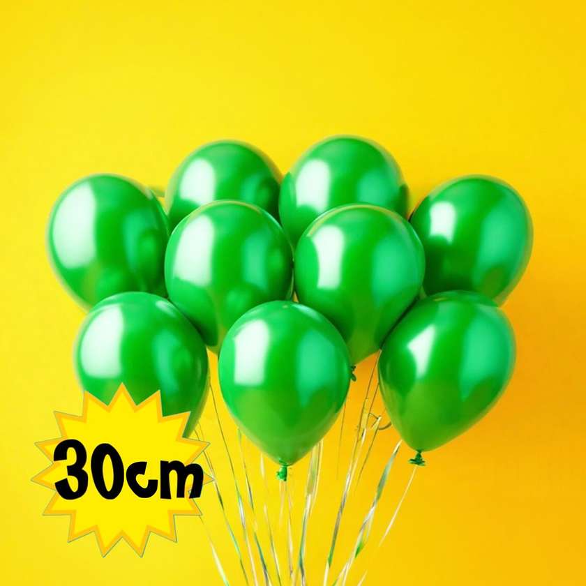 Balloons with helium 30 cm (1pc) bright green