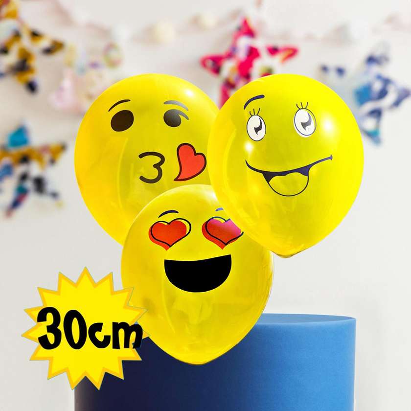 Balloons with helium 30 cm (1pc) Smile Yellow