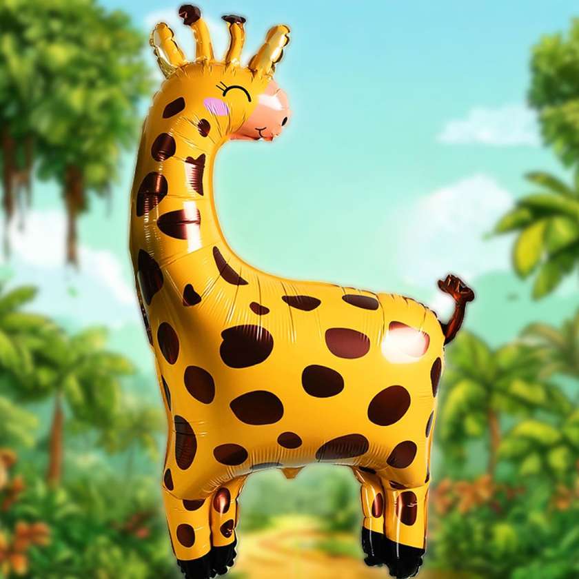 Foil balloon with helium "Giraffe" 1 pc (82x52cm)