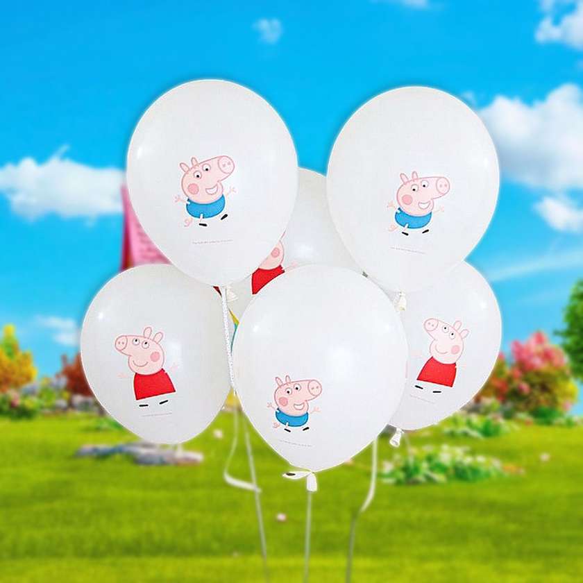 Balloons with helium Peppa Pig 30 cm (1pc) white