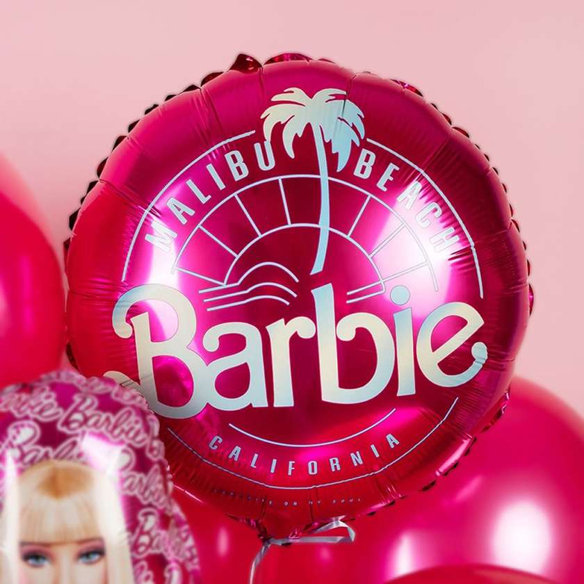 Foil balloon with helium Barbie 1pc (41cm) pink(41)