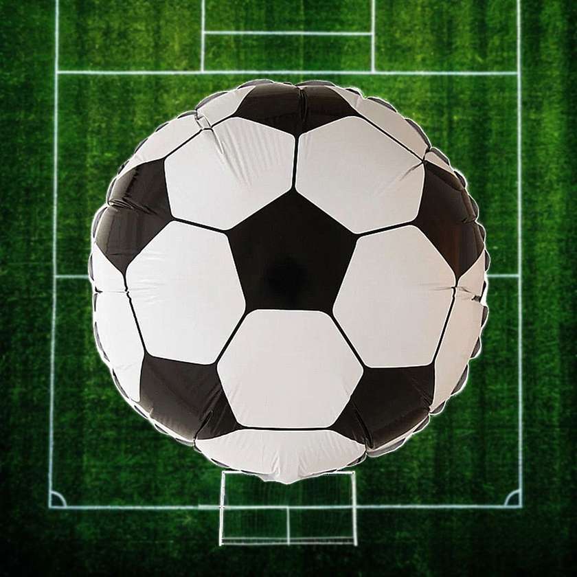 Foil balloon with helium football ball 1pc (41cm)(35)