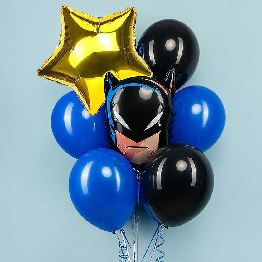 Set of balloons with helium Batman (10 pcs)(81)