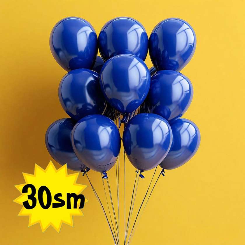 Balloons with helium 30 cm (1pc) Blue
