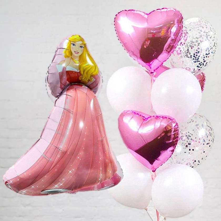 Set of balloons with helium "Princess Aurora" (10pcs)(30)