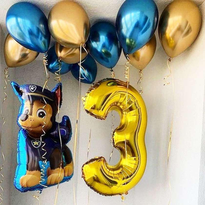 Set of balloons with helium "Paw Patrol" (12pcs)