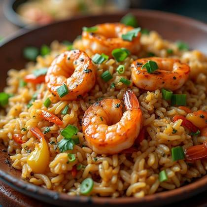 Shrimp Fried Rice ( shrimps mixed with vegetables )