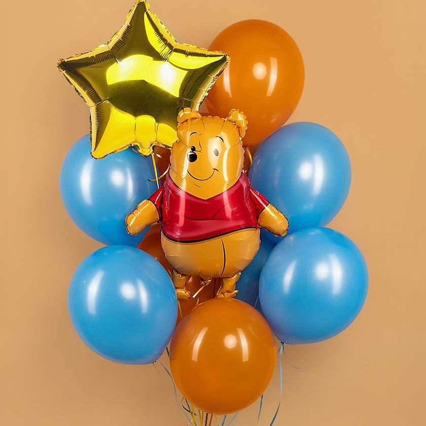 Set of balloons with helium "Winnie the Pooh" (11 pcs)(86)