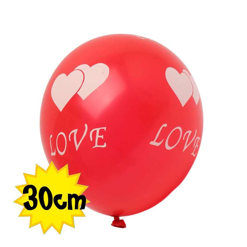 Balloons with helium 30 cm (1pc) love red